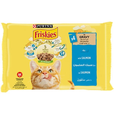 PURINA® FRISKIES® in gravy with SalmonWet Cat Food