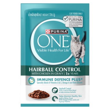 PURINA ONE Adult Hairball with Chicken in Gravy Wet Cat Food Purina